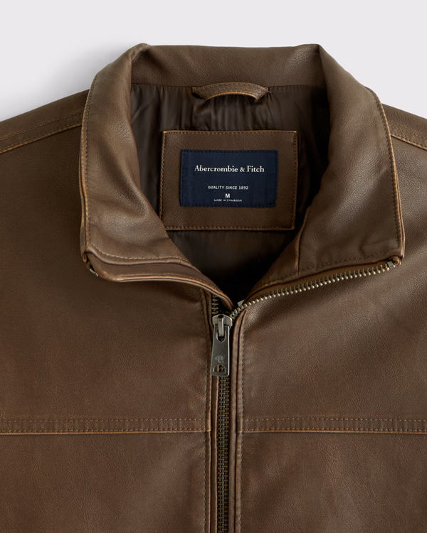 Abercrombie & Fitch - Vegan Leather Zip Jacket