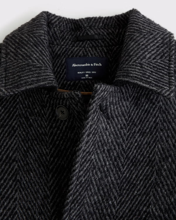 Abercrombie & Fitch - Wool-Blend Mac Coat