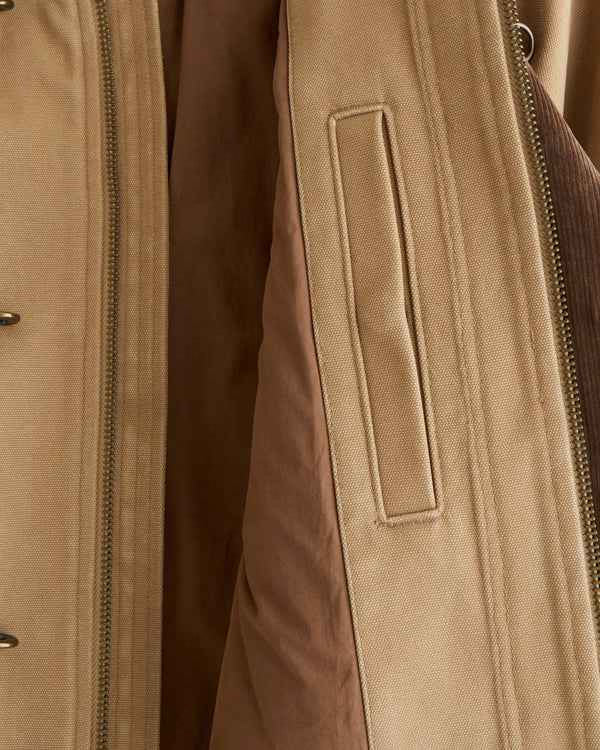 Abercrombie & Fitch - Mid-Length Canvas Fireman-Clasp Jacket