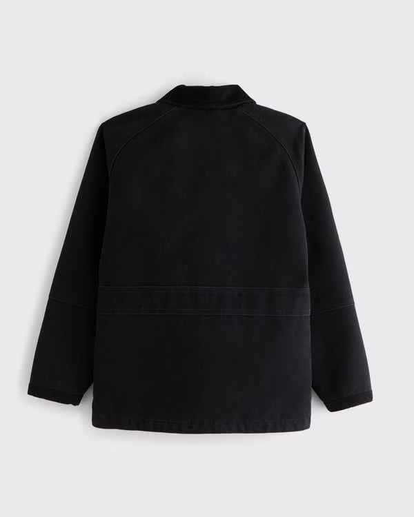 Abercrombie & Fitch - Mid-Length Canvas Fireman-Clasp Jacket