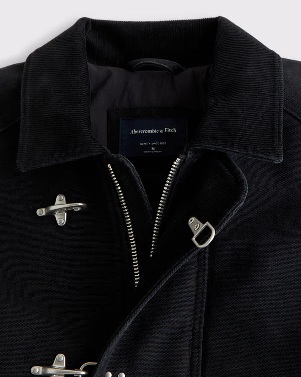 Abercrombie & Fitch - Mid-Length Canvas Fireman-Clasp Jacket