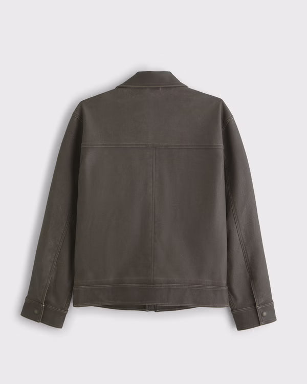 Abercrombie & Fitch - Vegan Leather Zip Jacket