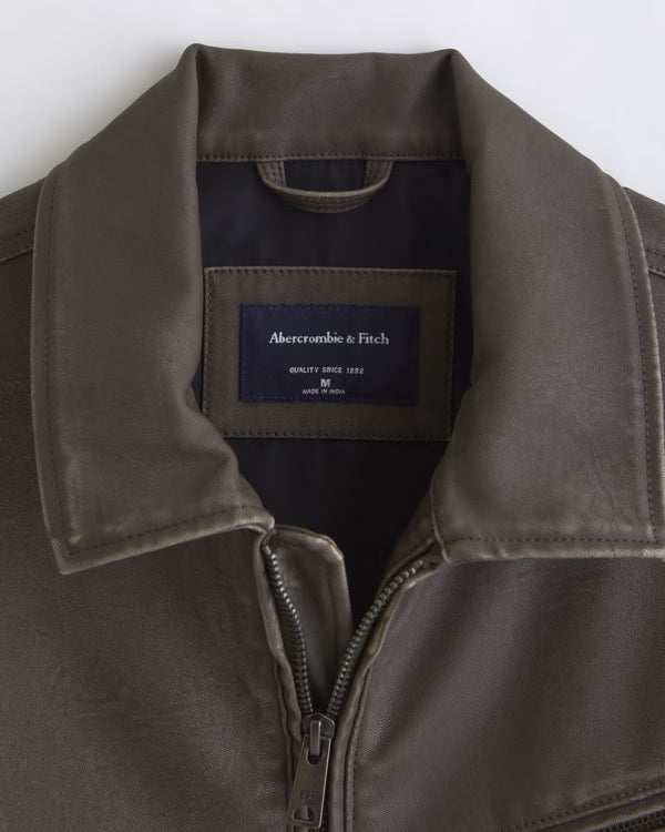 Abercrombie & Fitch - Vegan Leather Zip Jacket