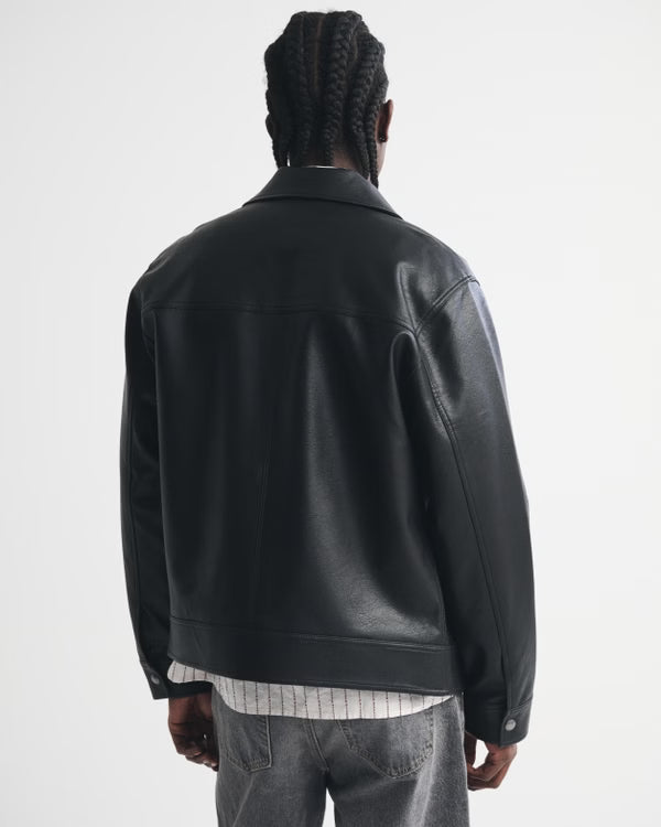 Abercrombie & Fitch - Vegan Leather Zip Jacket