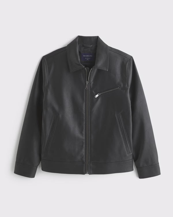 Abercrombie & Fitch - Vegan Leather Zip Jacket