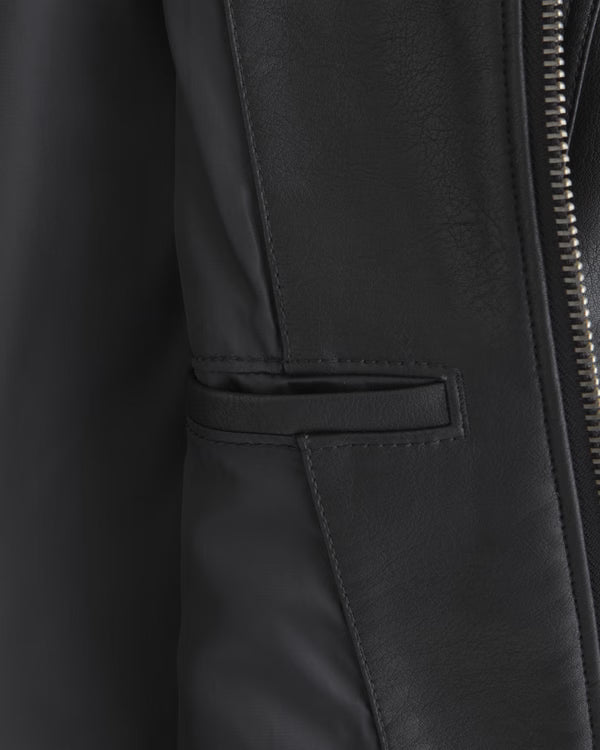 Abercrombie & Fitch - Vegan Leather Zip Jacket