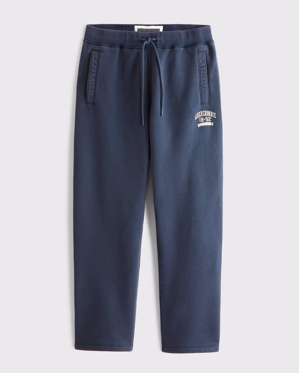 Abercrombie & Fitch - Straight Open-Hem Logo Sweatpant