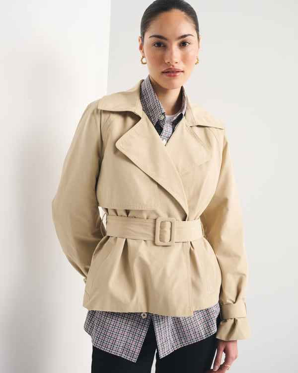 Abercrombie & Fitch - Short Belted Trench Coat
