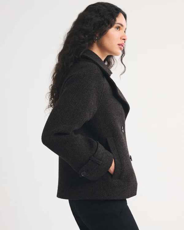 Abercrombie & Fitch - Carrie Short Wool-Blend Trench Coat