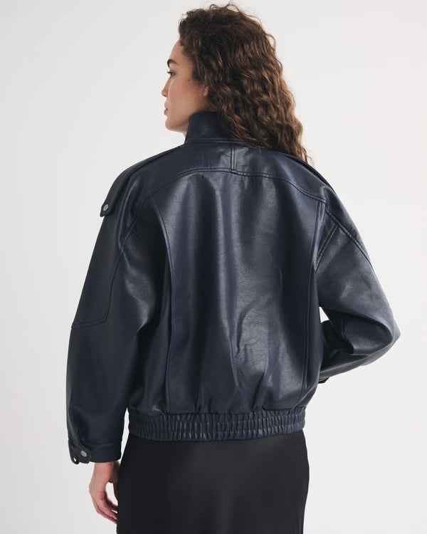 Abercrombie & Fitch - West Village Vegan Leather Bomber Jacket