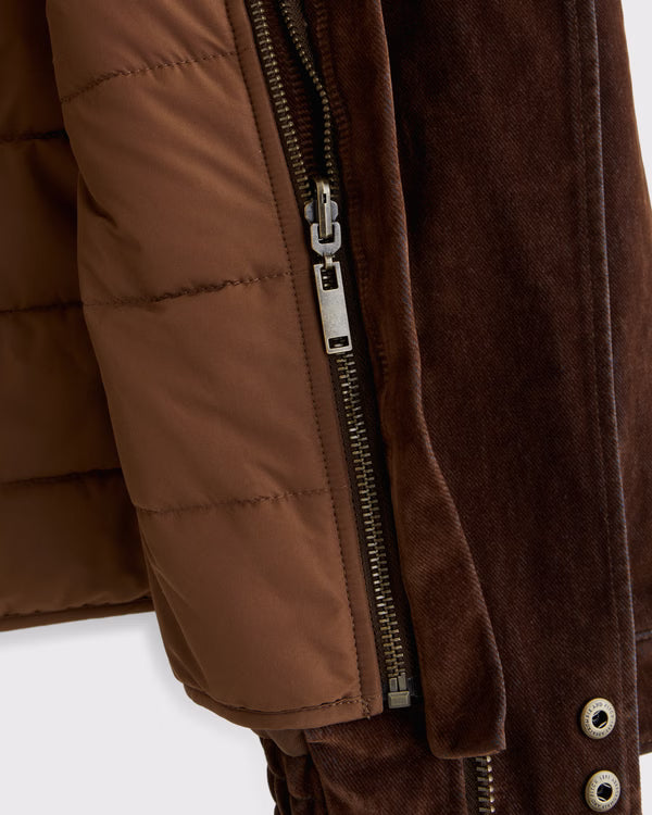 Abercrombie & Fitch - Convertible Flocked Denim Bomber Jacket