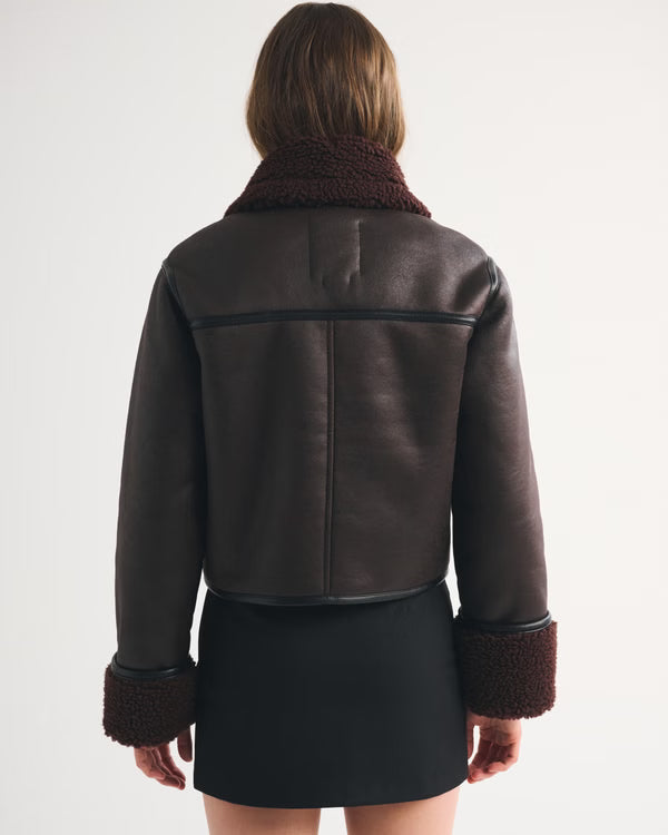 Abercrombie & Fitch - Mockneck Shearling Short Coat