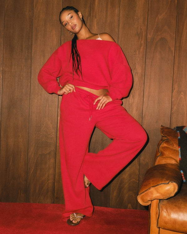 Abercrombie & Fitch - High Rise Wide Leg Sunday Sweatpant