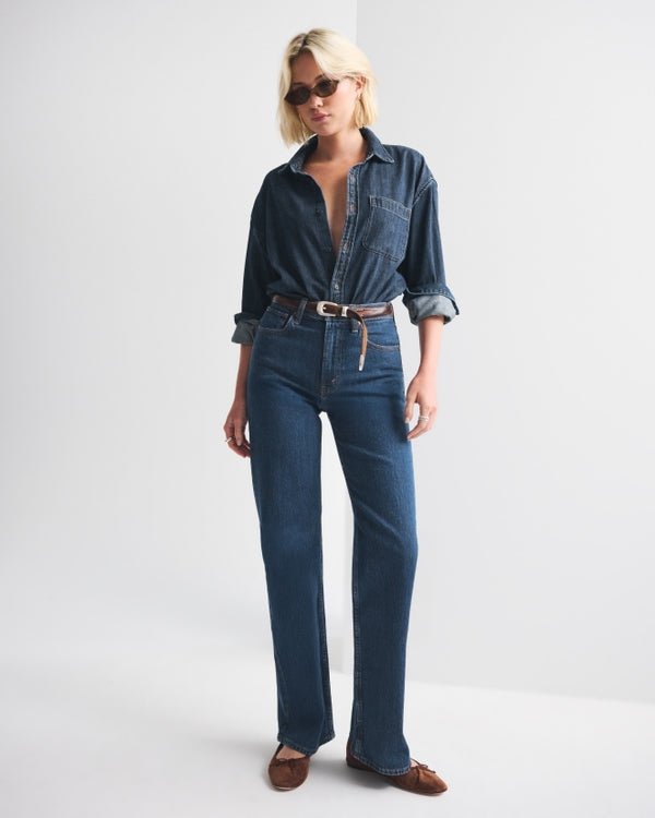 Abercrombie & Fitch - High Rise 90s Relaxed Jean - Brandatak Store