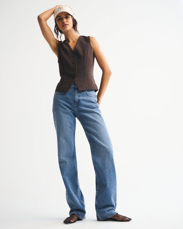 Abercrombie & Fitch - High Rise 90s Relaxed Jean - Brandatak Store