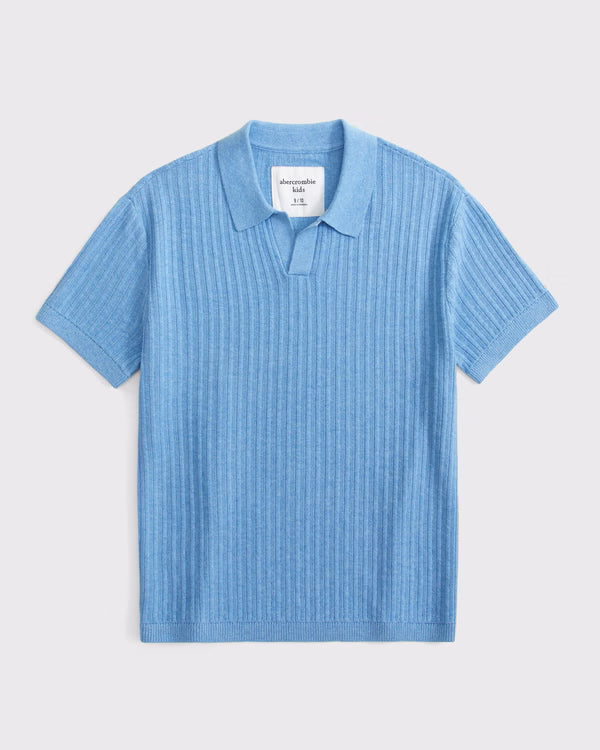 Abercrombie & Fitch - Short-Sleeve Johnny Collar Sweater