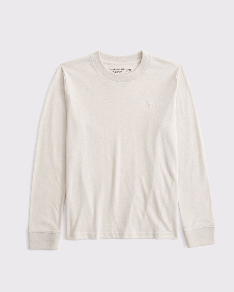 Abercrombie & Fitch - Essential Long-Sleeve Icon Crew Tee