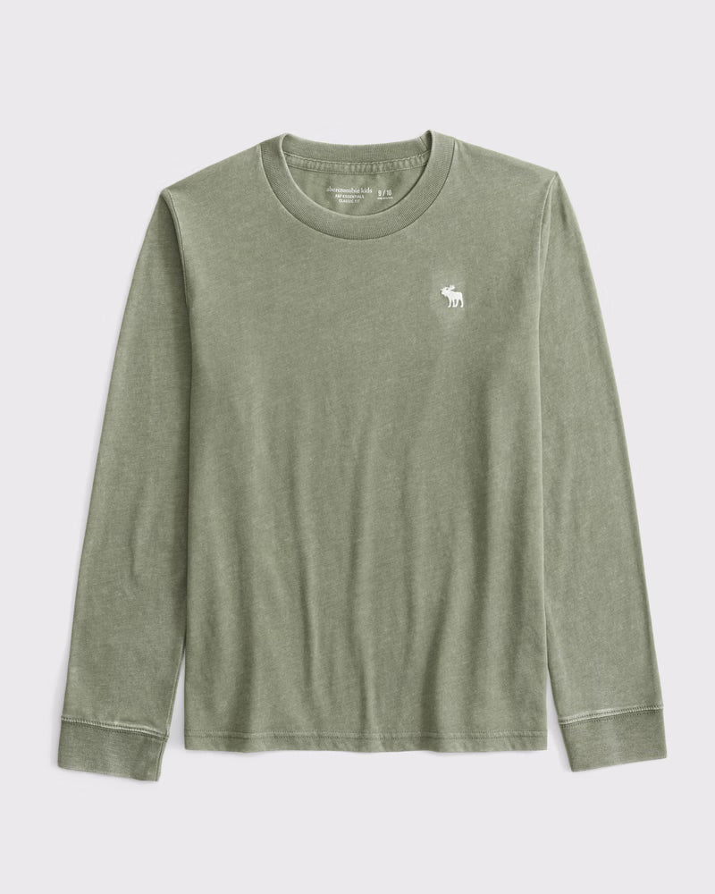 Abercrombie & Fitch - Essential Long-Sleeve Icon Crew Tee