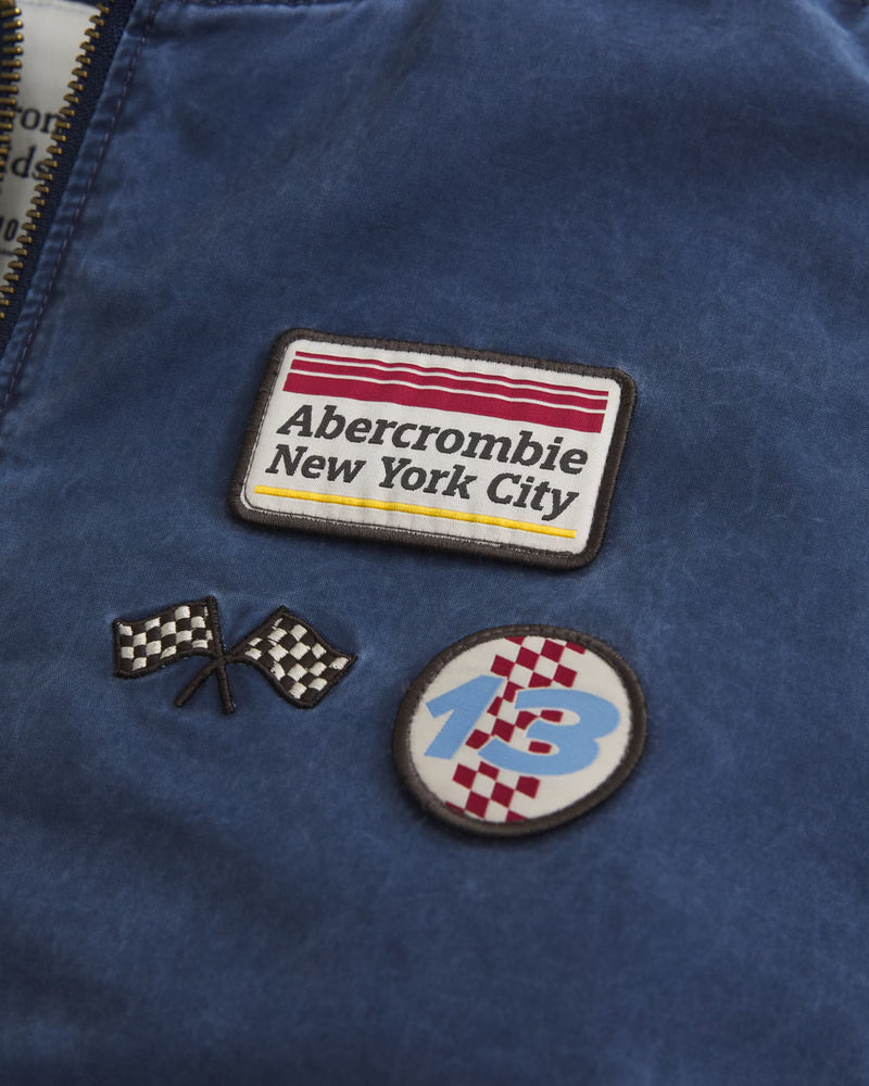 Abercrombie & Fitch - Hooded Patch Bomber Jacket