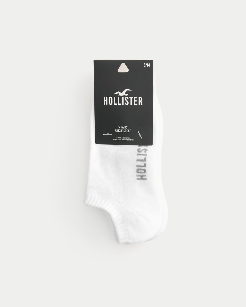 Hollister - Logo Ankle Socks 5 - Pack - Brandatak Store