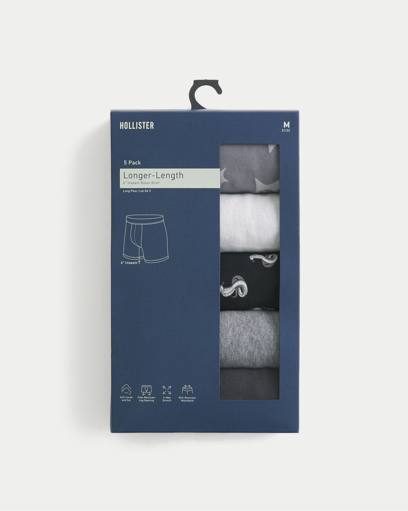 Hollister - Longer-Length Boxer Briefs 5-Pack