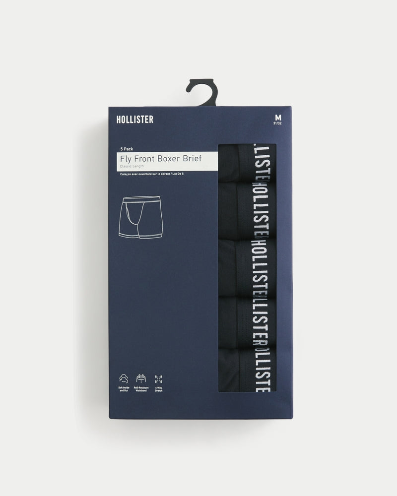 Hollister - Classic Length Fly Front Boxer Brief 5-Pack