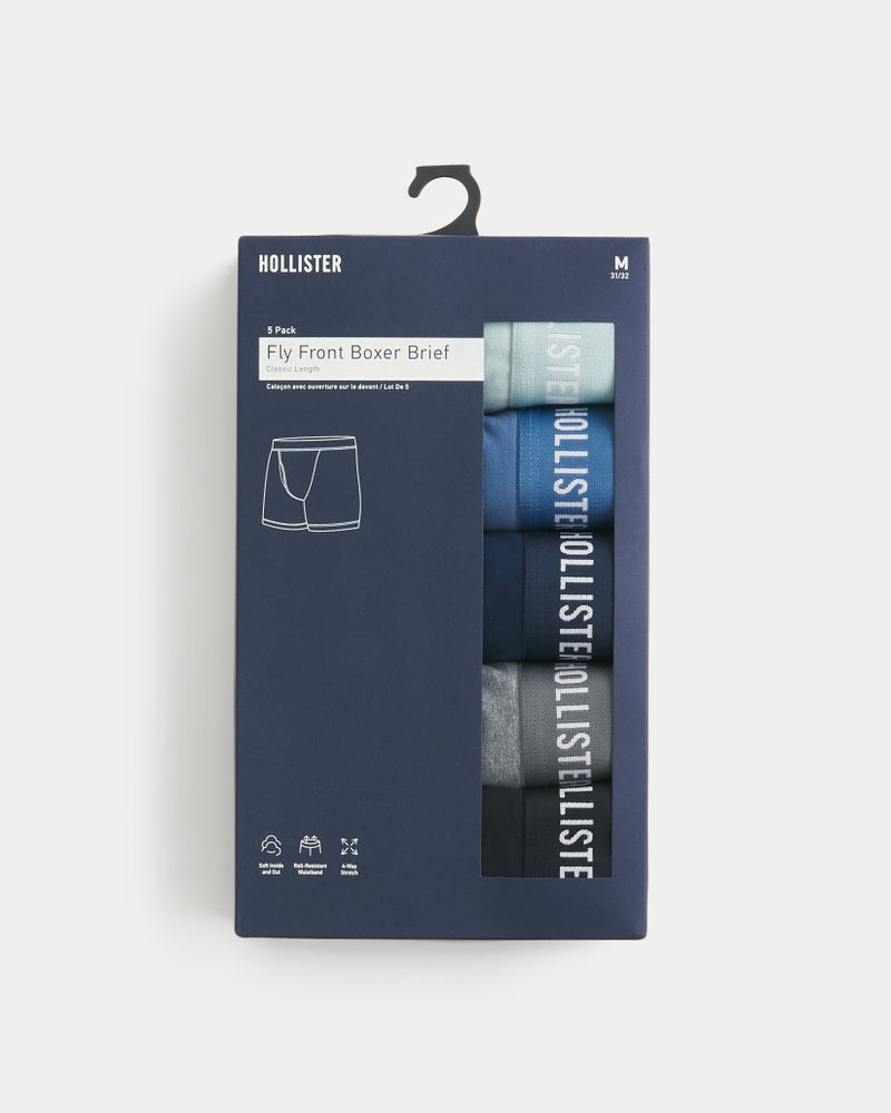 Hollister - Classic Length Fly Front Boxer Brief 5-Pack