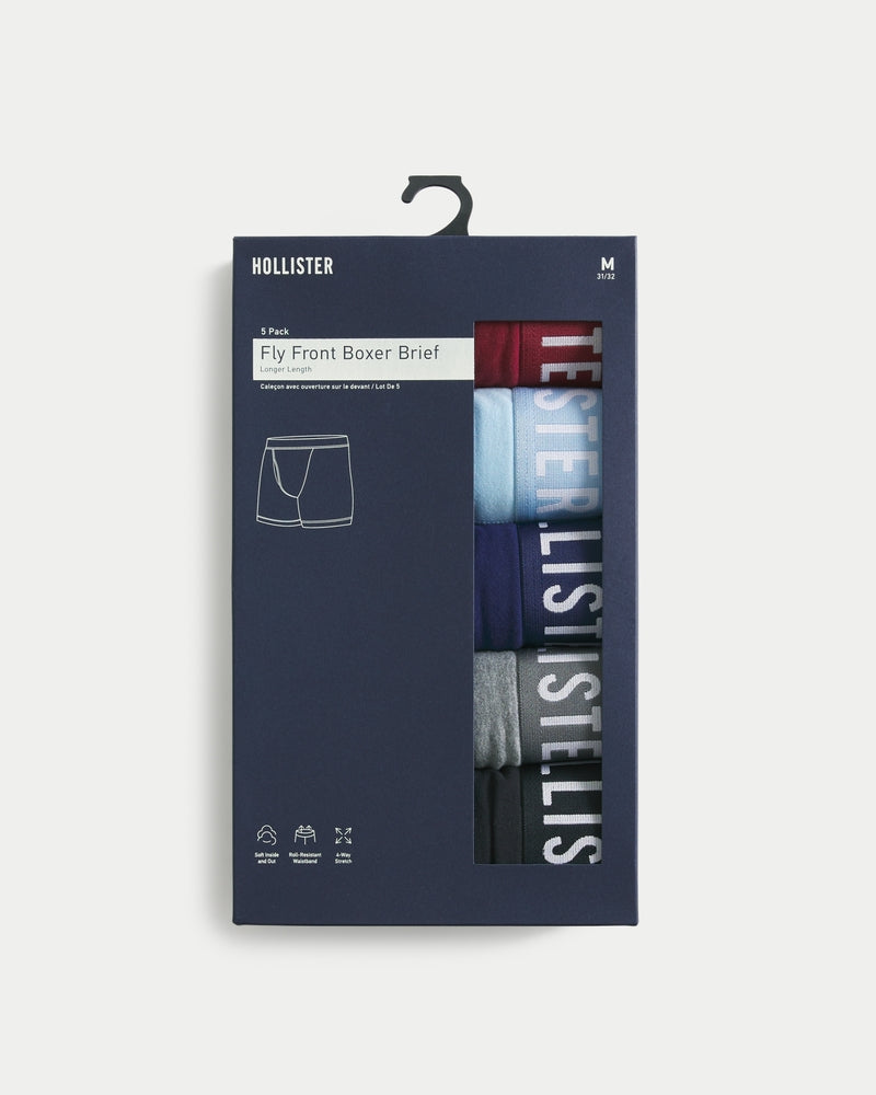 Hollister - Longer-Length Fly Front Boxer Brief 5-Pack