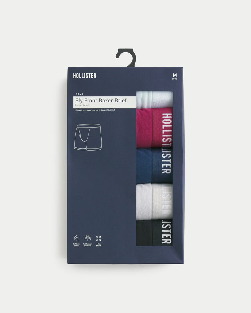 Hollister - Classic Length Fly Front Boxer Brief 5-Pack