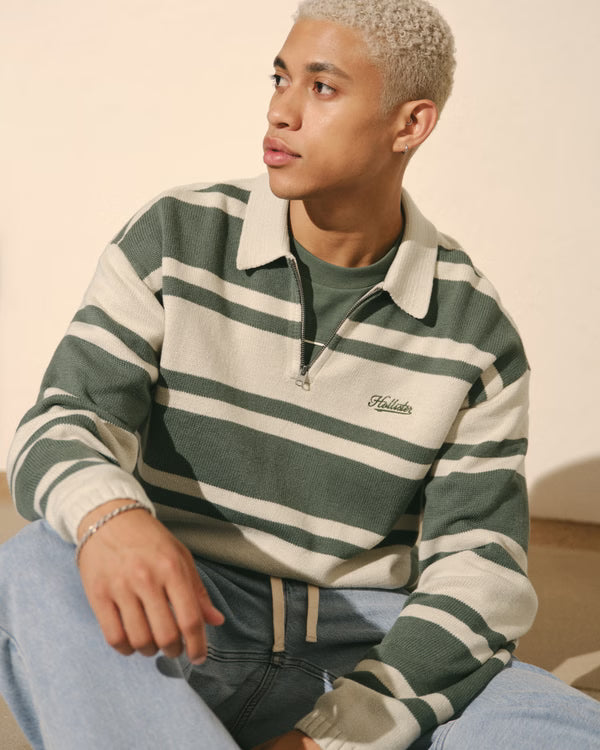 Hollister - Boxy Logo Fine Knit Polo IMMEDIATE
