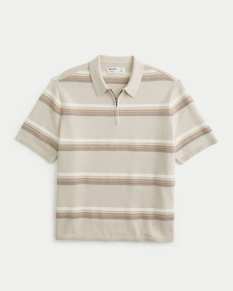 Hollister - Boxy Half-Zip Sweater Polo