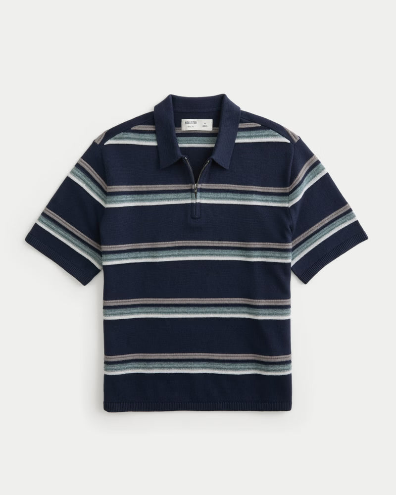 Hollister - Boxy Half-Zip Sweater Polo
