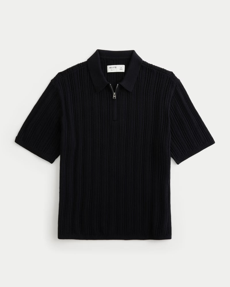 Hollister - Boxy Half-Zip Sweater Polo