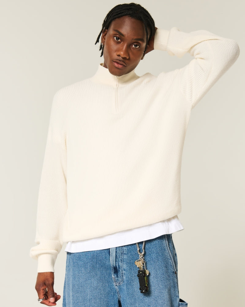 Hollister - Boxy Quarter-Zip Sweater