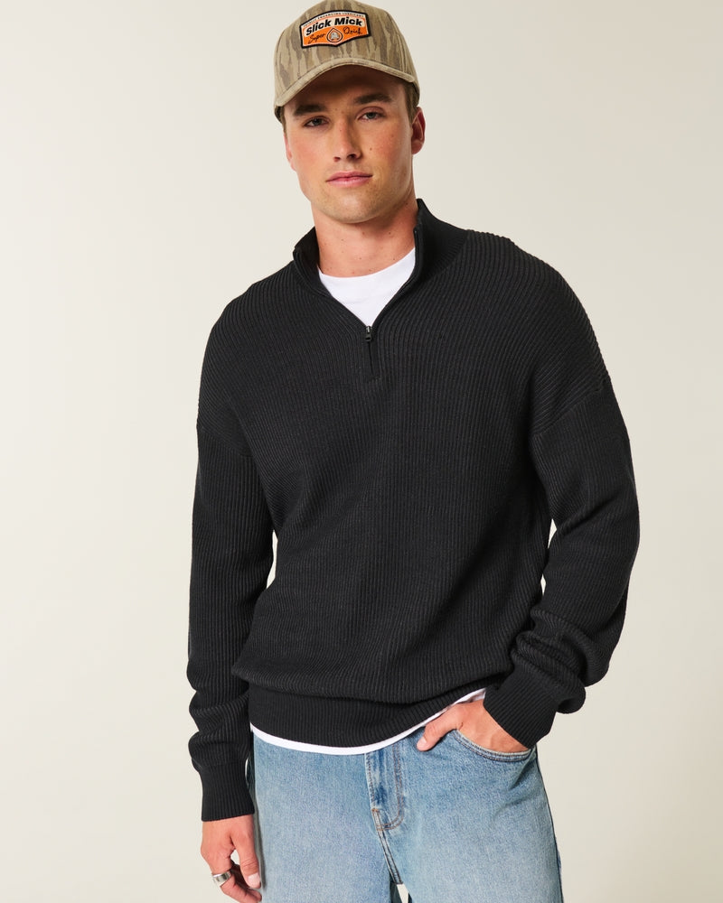 Hollister - Boxy Quarter-Zip Sweater