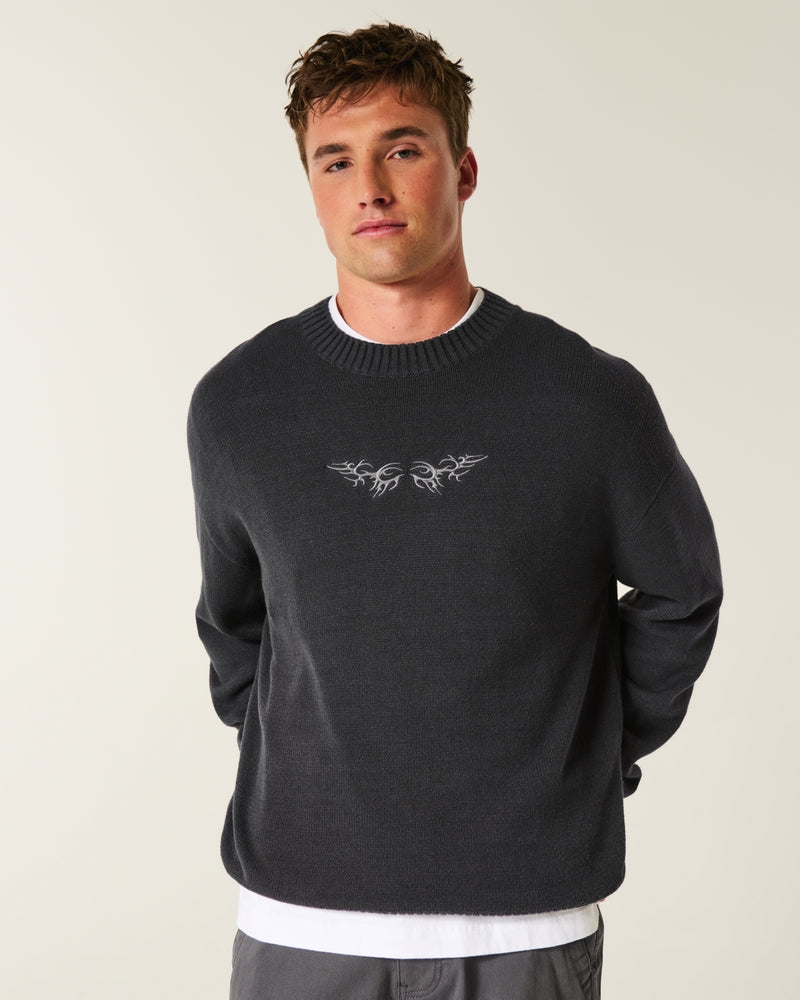 Hollister - Boxy Graphic Crew Sweater