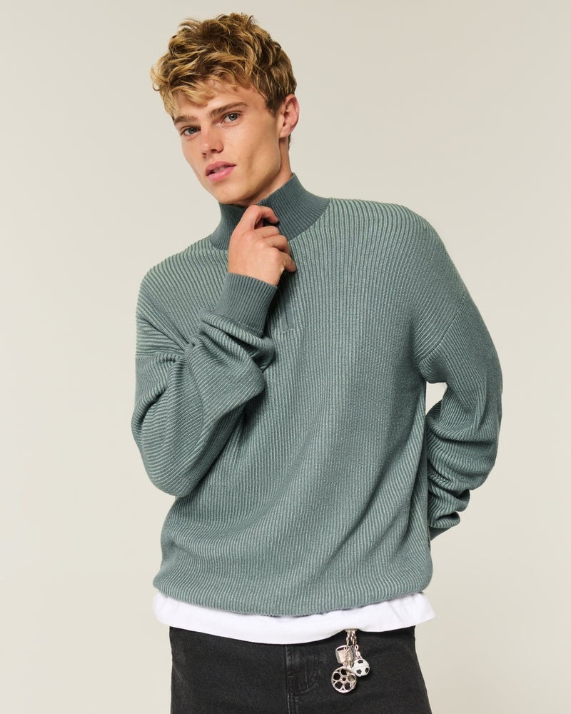 Hollister - Boxy Quarter-Zip Sweater