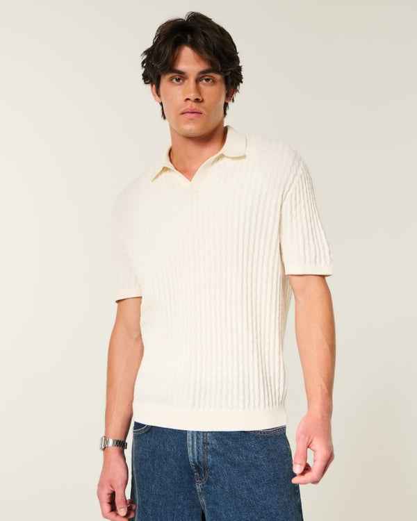 Hollister - Boxy Short-Sleeve Sweater Polo IMMEDIATE