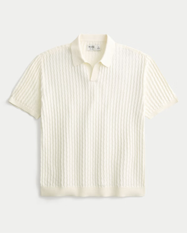 Hollister - Boxy Short-Sleeve Sweater Polo IMMEDIATE