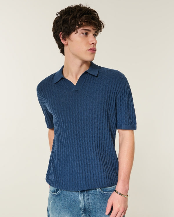 Hollister - Boxy Short-Sleeve Sweater Polo