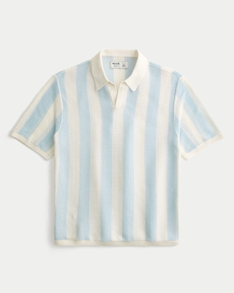 Hollister - Boxy Short-Sleeve Soccer Sweater Polo
