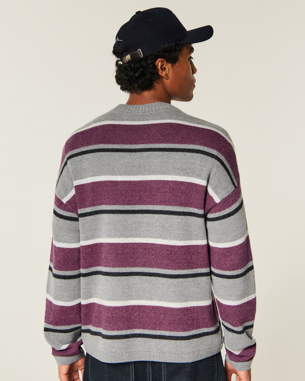 Hollister - Boxy Striped Crew Sweater