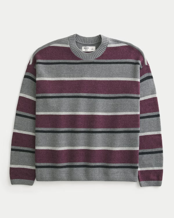 Hollister - Boxy Striped Crew Sweater