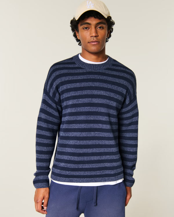 Hollister - Boxy Striped Crew Sweater