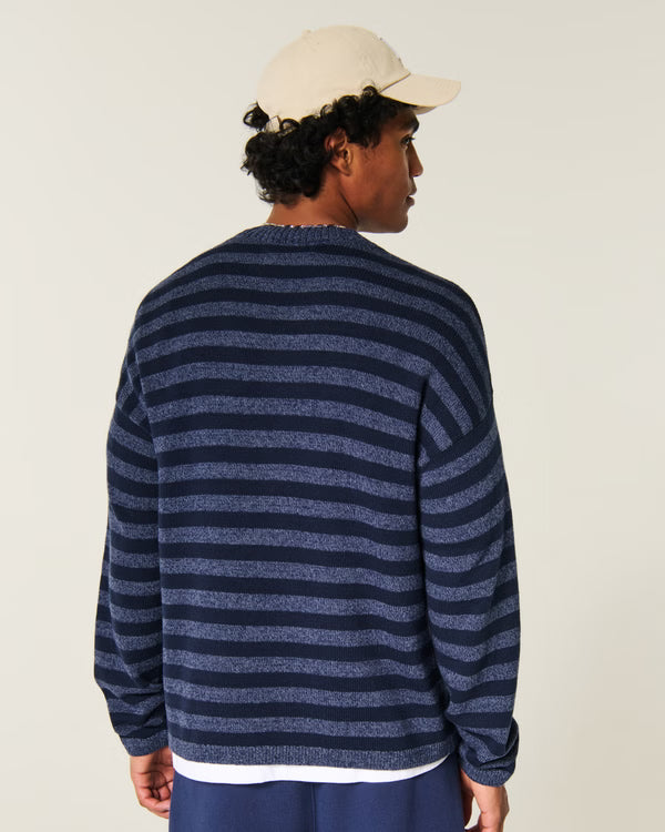 Hollister - Boxy Striped Crew Sweater