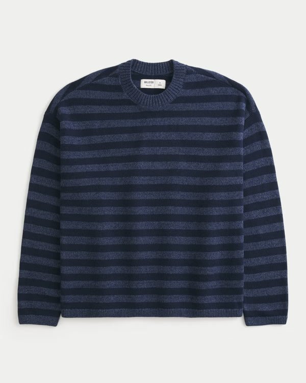 Hollister - Boxy Striped Crew Sweater