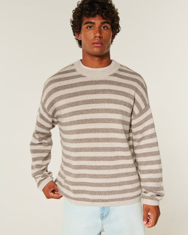 Hollister - Boxy Striped Crew Sweater