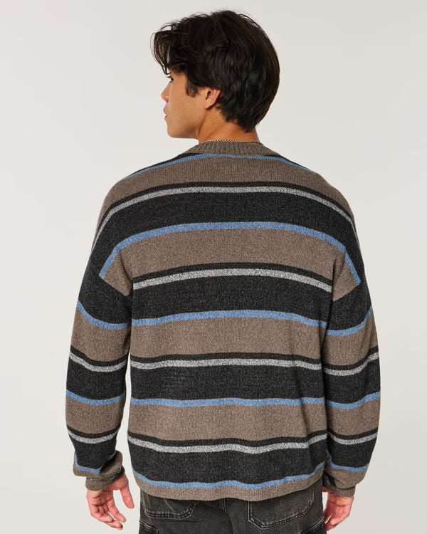 Hollister - Boxy Striped Crew Sweater