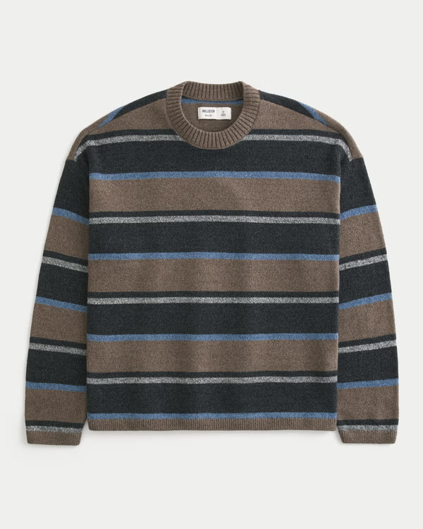 Hollister - Boxy Striped Crew Sweater