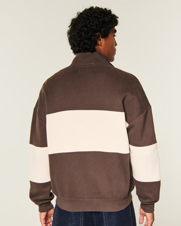 Hollister - Boxy Zip-Up Logo Sweatshirt